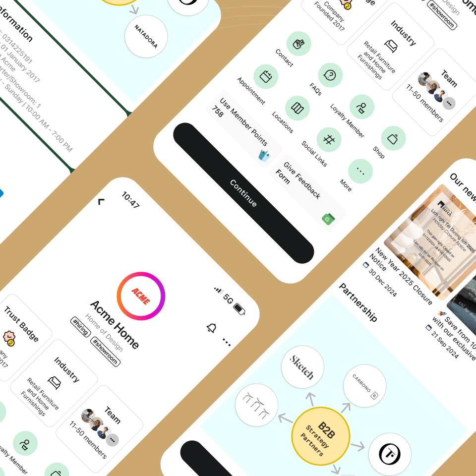 Screenshot mockup of Kris's work about BizMate